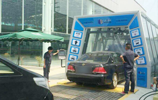 提升保險理賠增值服務(wù)！交通事故處理中心采購配置林頓fx11系列隧道式電腦洗車機(jī)