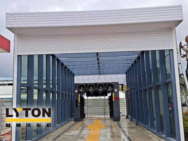 隴原大地某用戶全自動洗車機交付使用！GD系列龍門往復式全自動洗車機 日洗車量150+